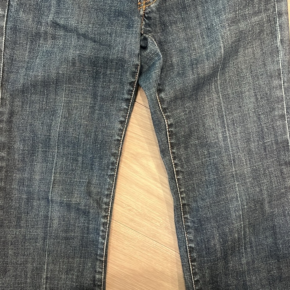 7 For All Mankind Bootcut Jeans Dark Wash Low Rise Womens Sz 27 - Picture 3 of 10